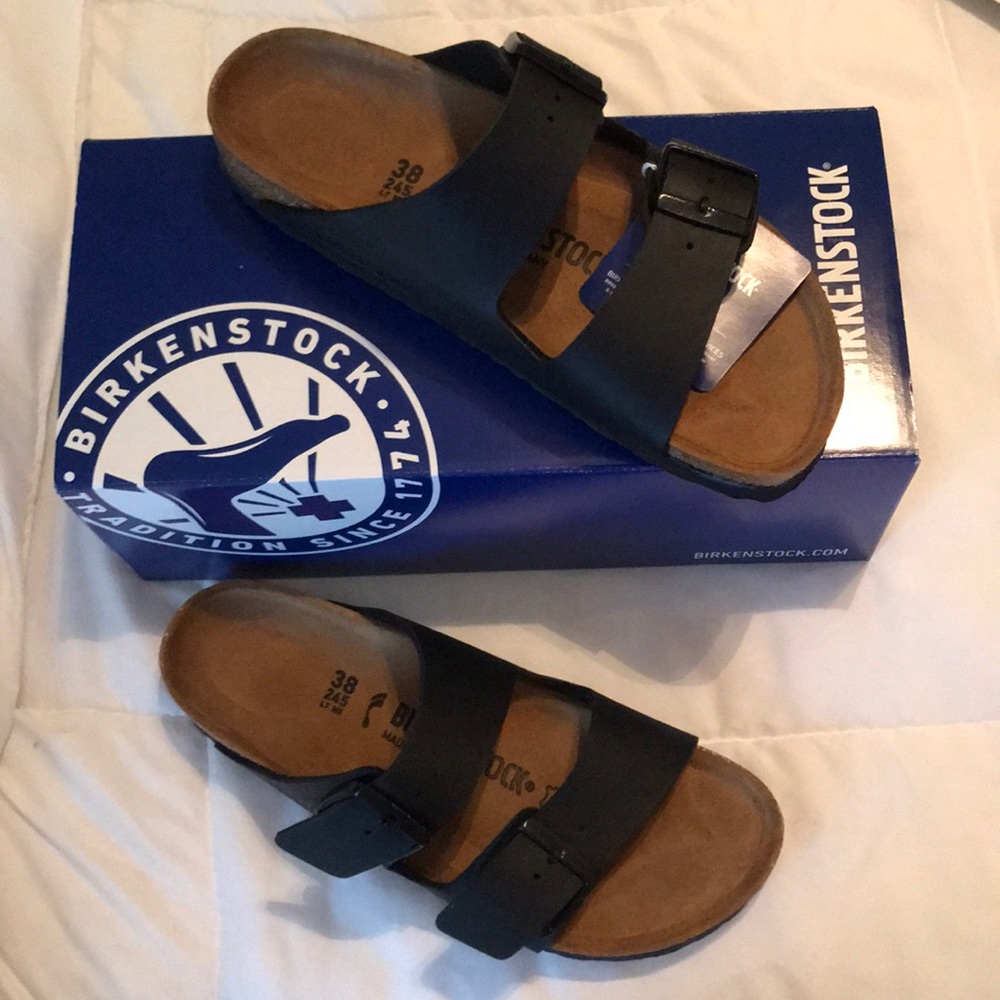 NEW IN BOX Black Arizona Birkenstocks